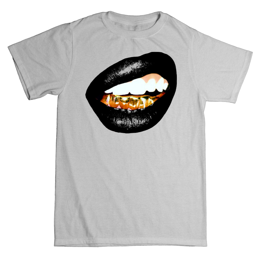 "Gold Grill (black lipstick)" T-shirt