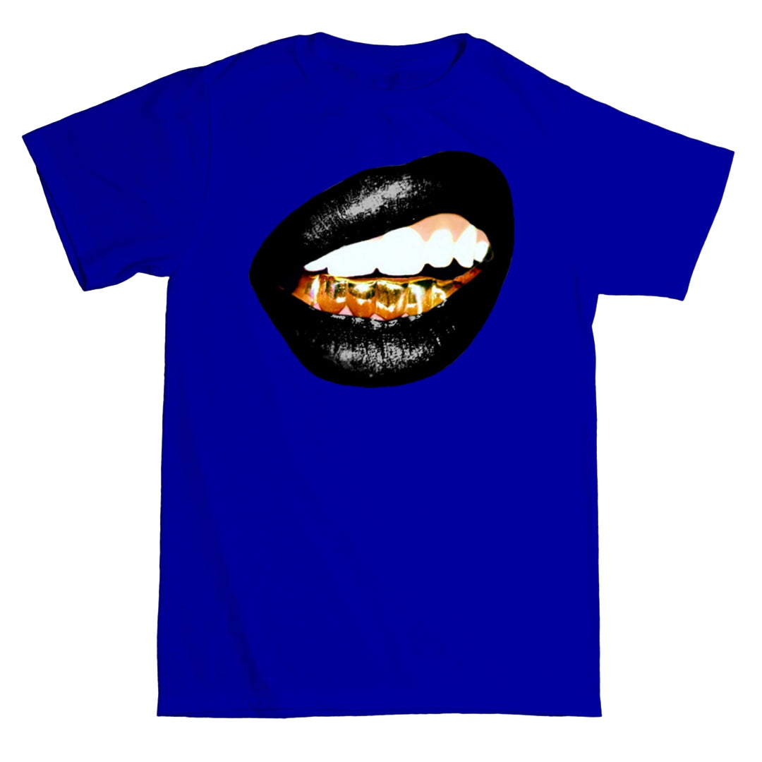 "Gold Grill (black lipstick)" T-shirt