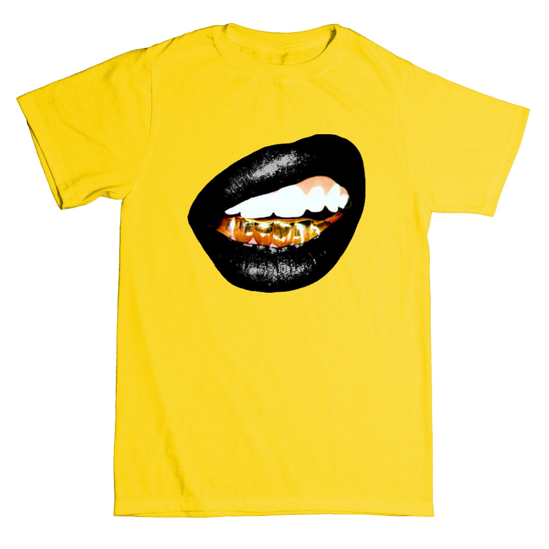 "Gold Grill (black lipstick)" T-shirt