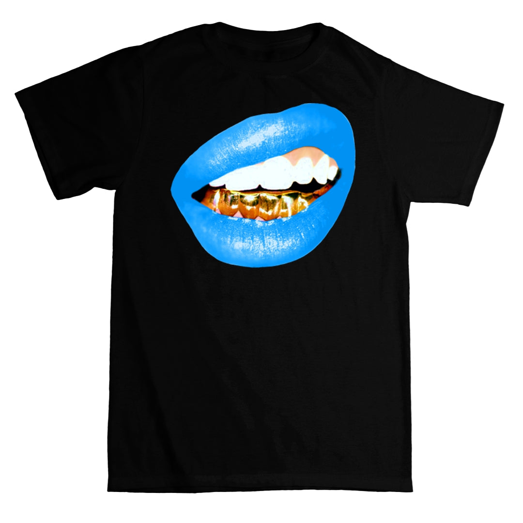 "Gold Grill (blue lipstick)" T-shirt