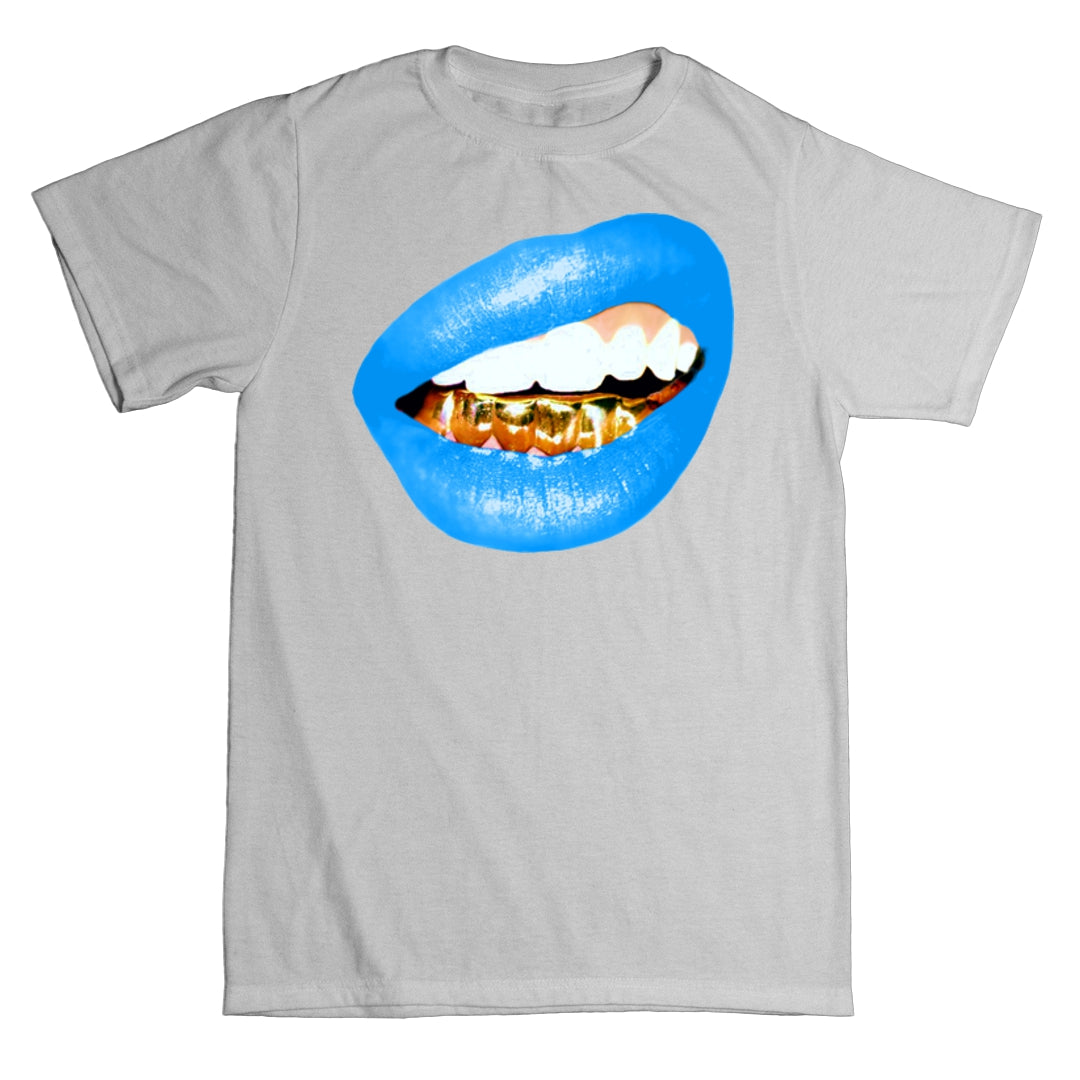 "Gold Grill (blue lipstick)" T-shirt