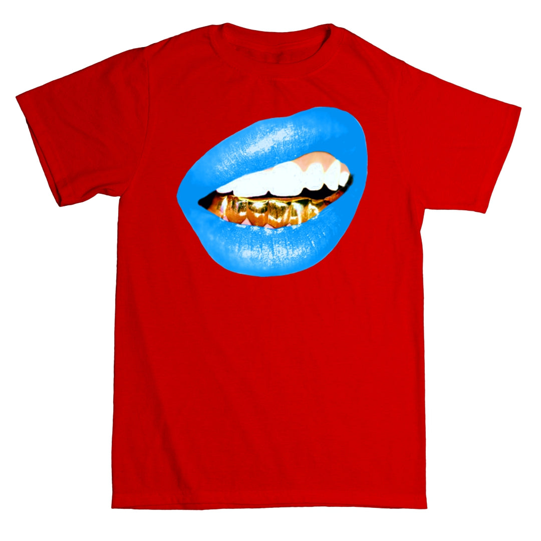 "Gold Grill (blue lipstick)" T-shirt