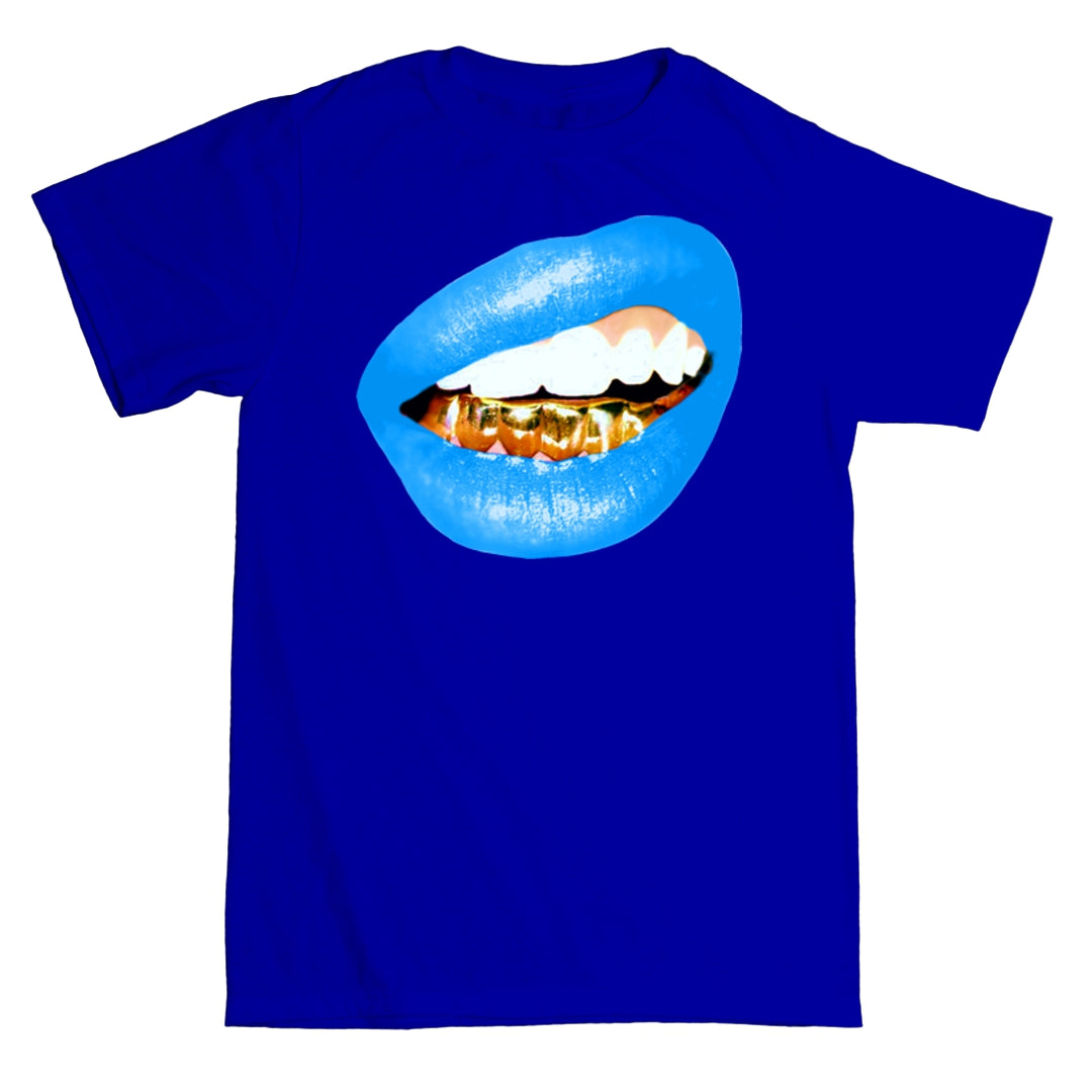 "Gold Grill (blue lipstick)" T-shirt