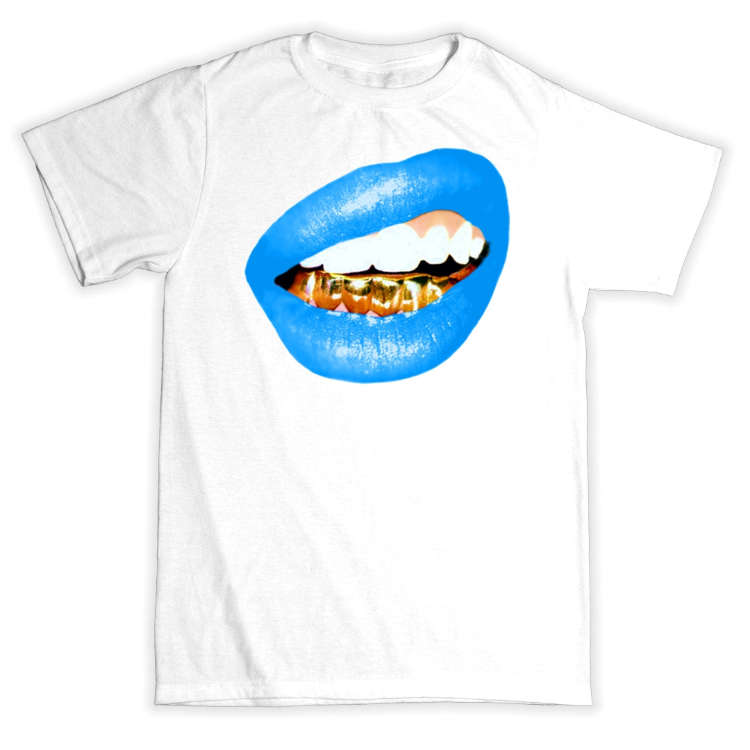 "Gold Grill (blue lipstick)" T-shirt