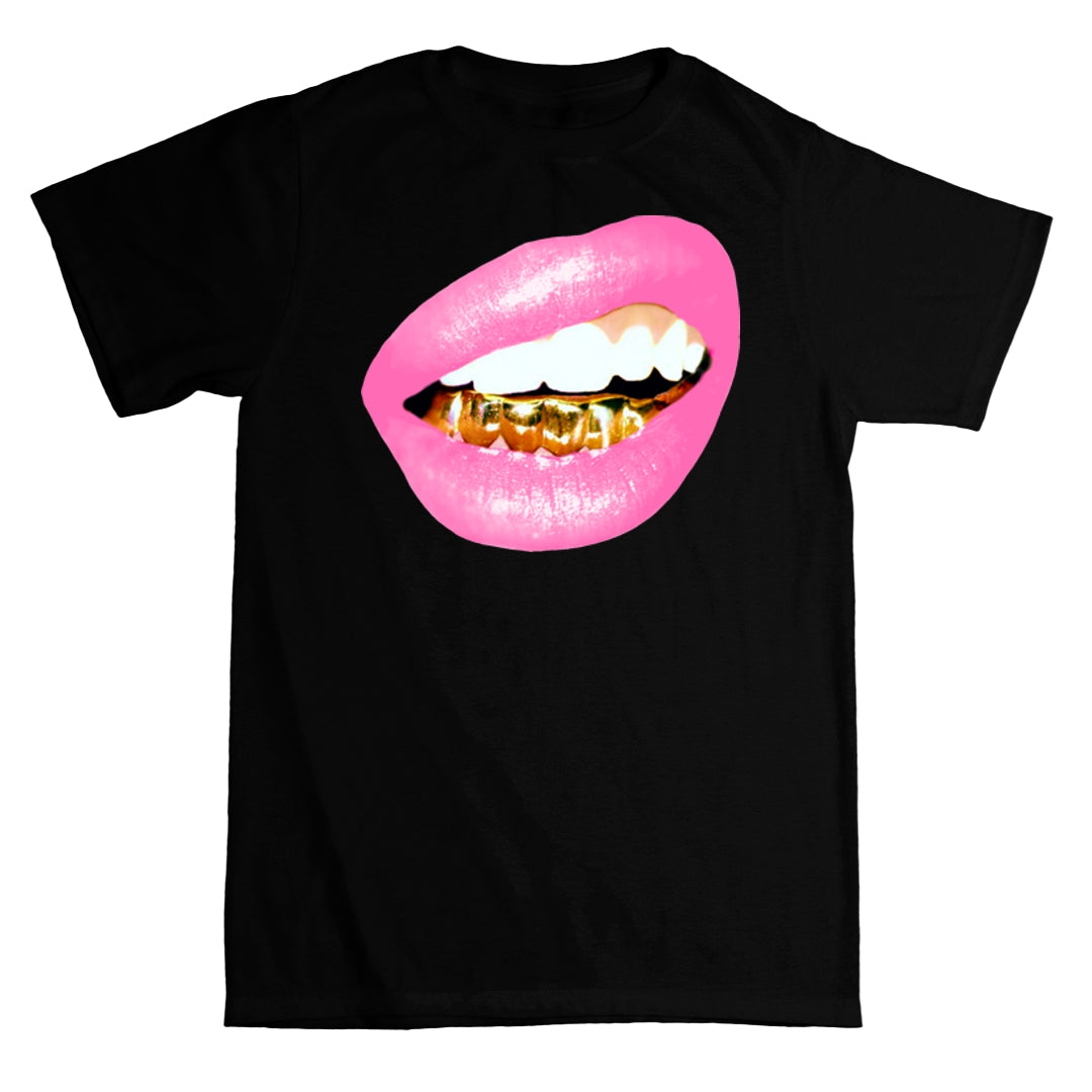 "Gold Grill (pink lipstick)" T-shirt