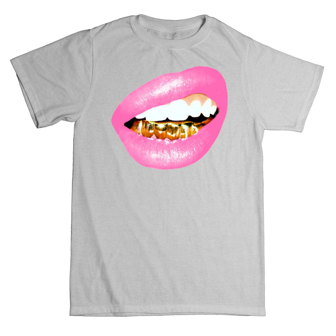 "Gold Grill (pink lipstick)" T-shirt