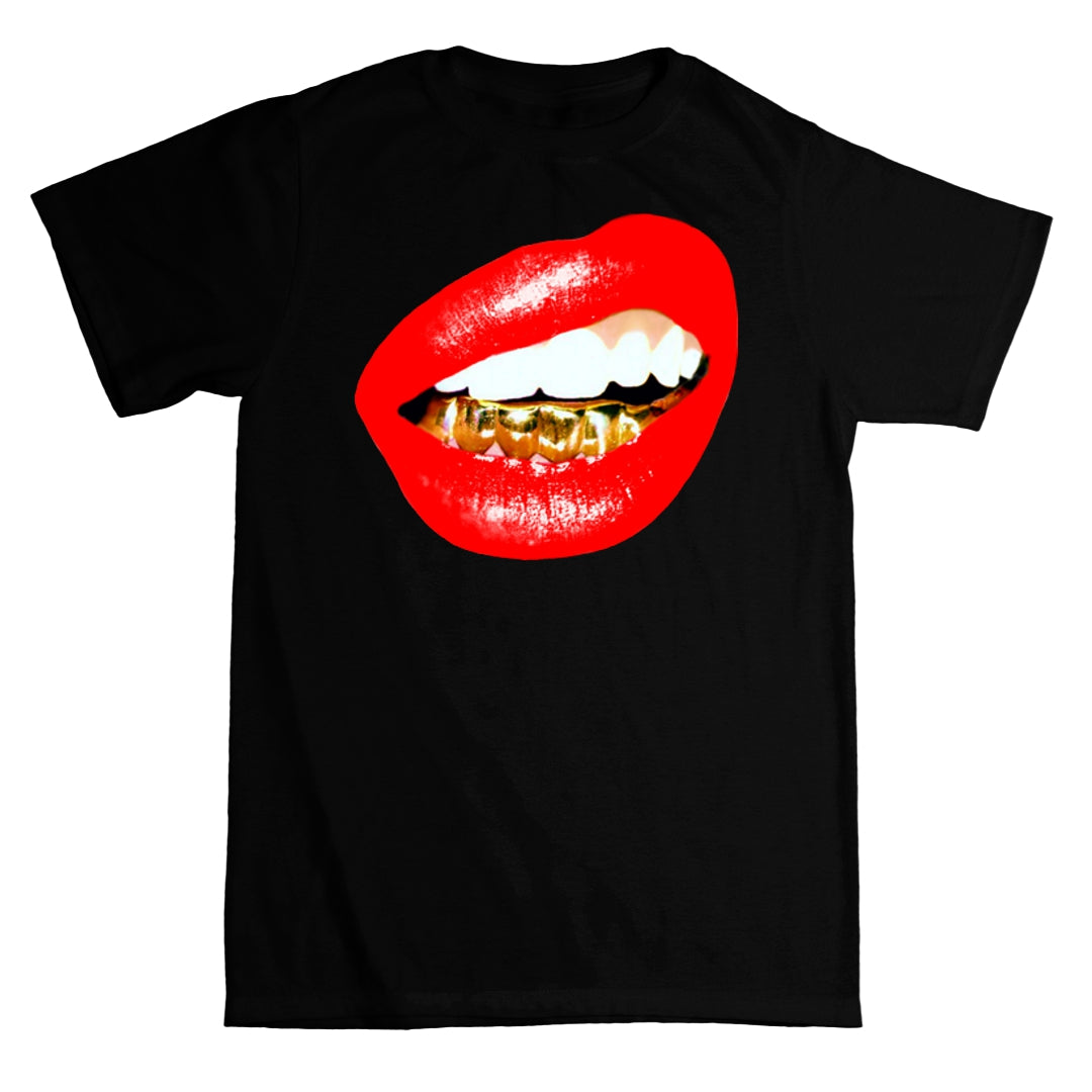 "Gold Grill (red lipstick)" T-shirt