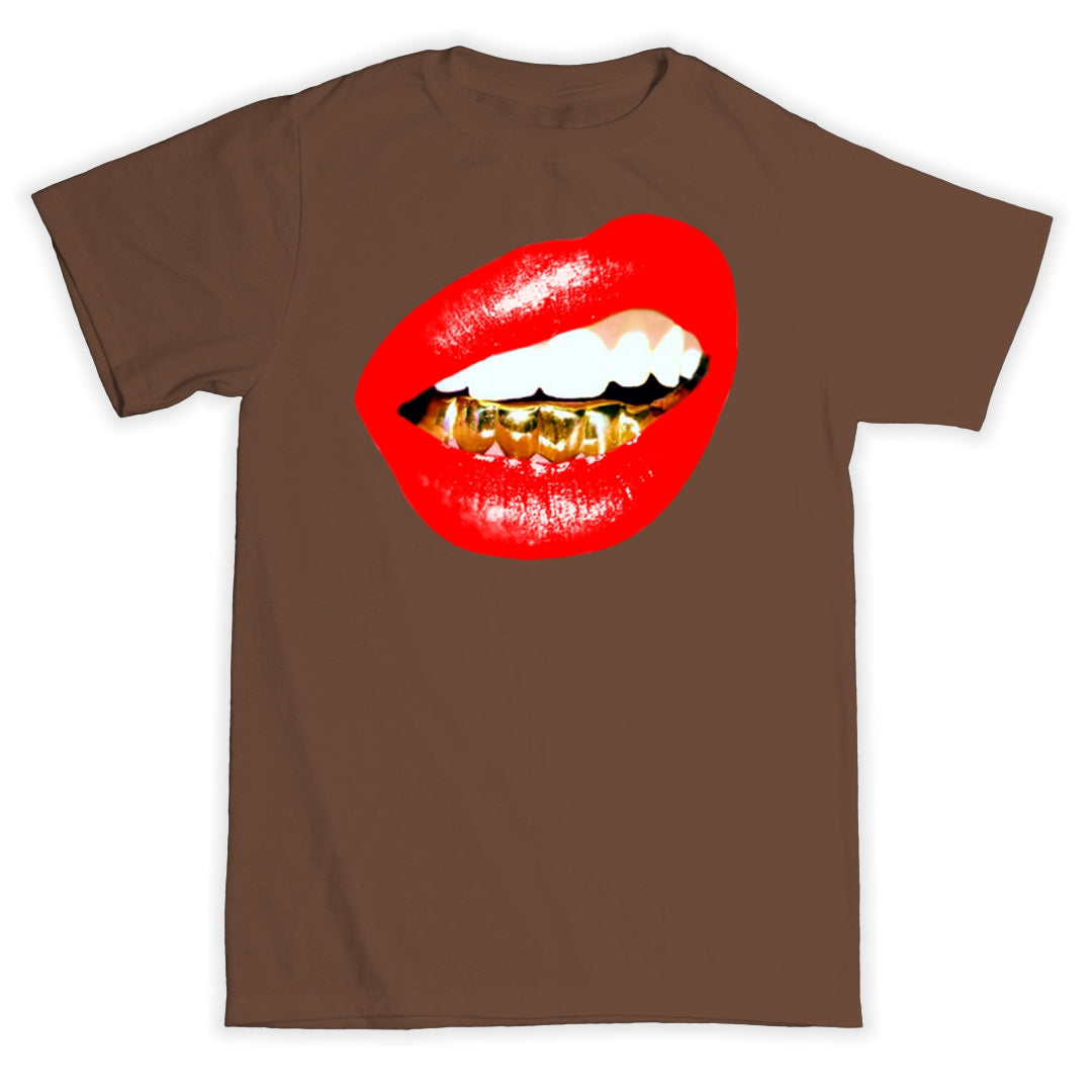 "Gold Grill (red lipstick)" T-shirt