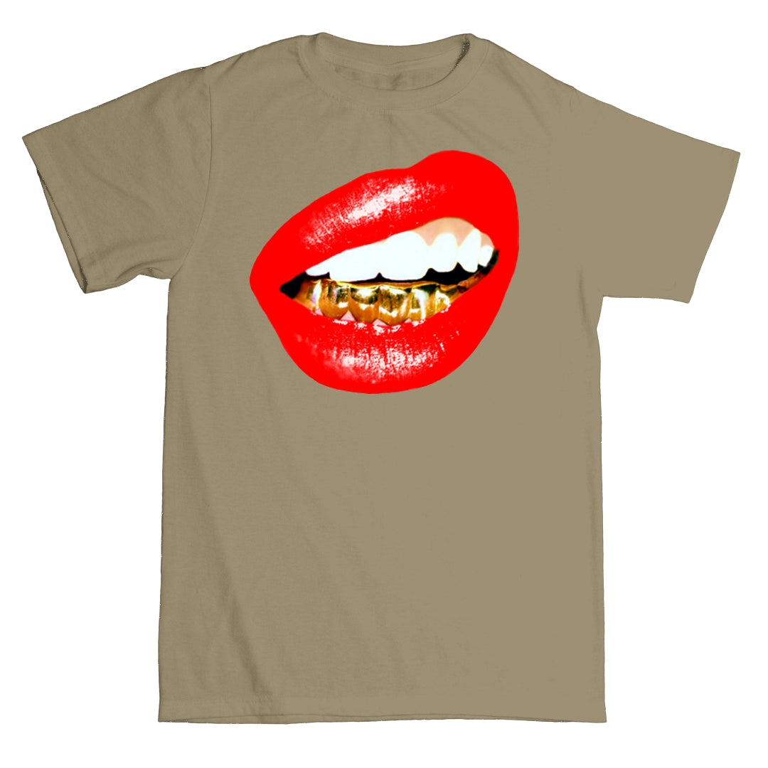 "Gold Grill (red lipstick)" T-shirt