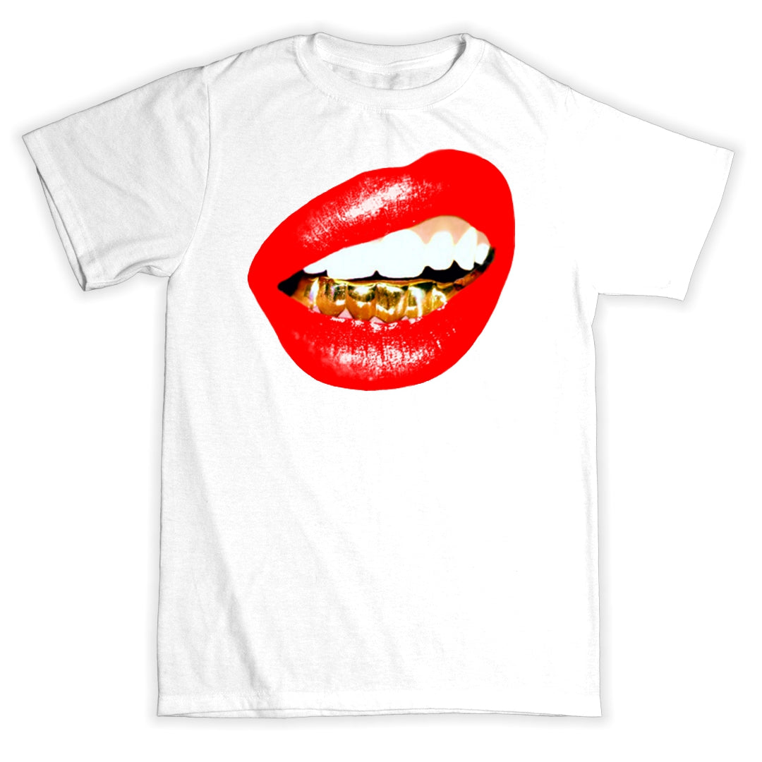 "Gold Grill (red lipstick)" T-shirt